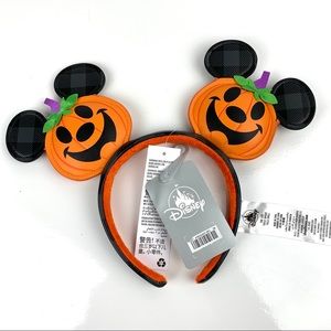DISNEY Mickey Mouse Ears Pumpkin Jack-o’-Lantern Headband